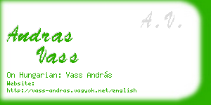 andras vass business card