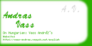 andras vass business card